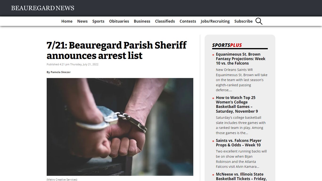 7/21: Beauregard Parish Sheriff announces arrest list