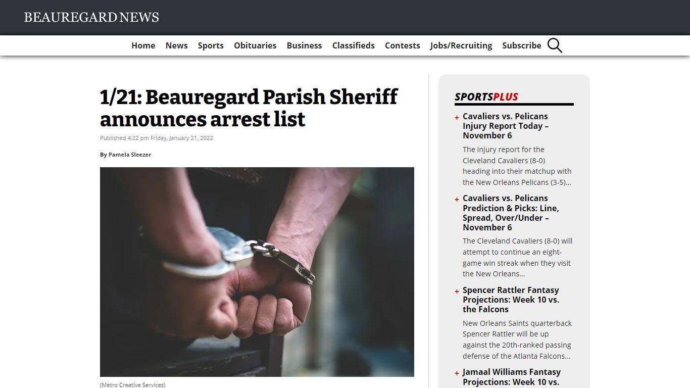 1/21: Beauregard Parish Sheriff announces arrest list