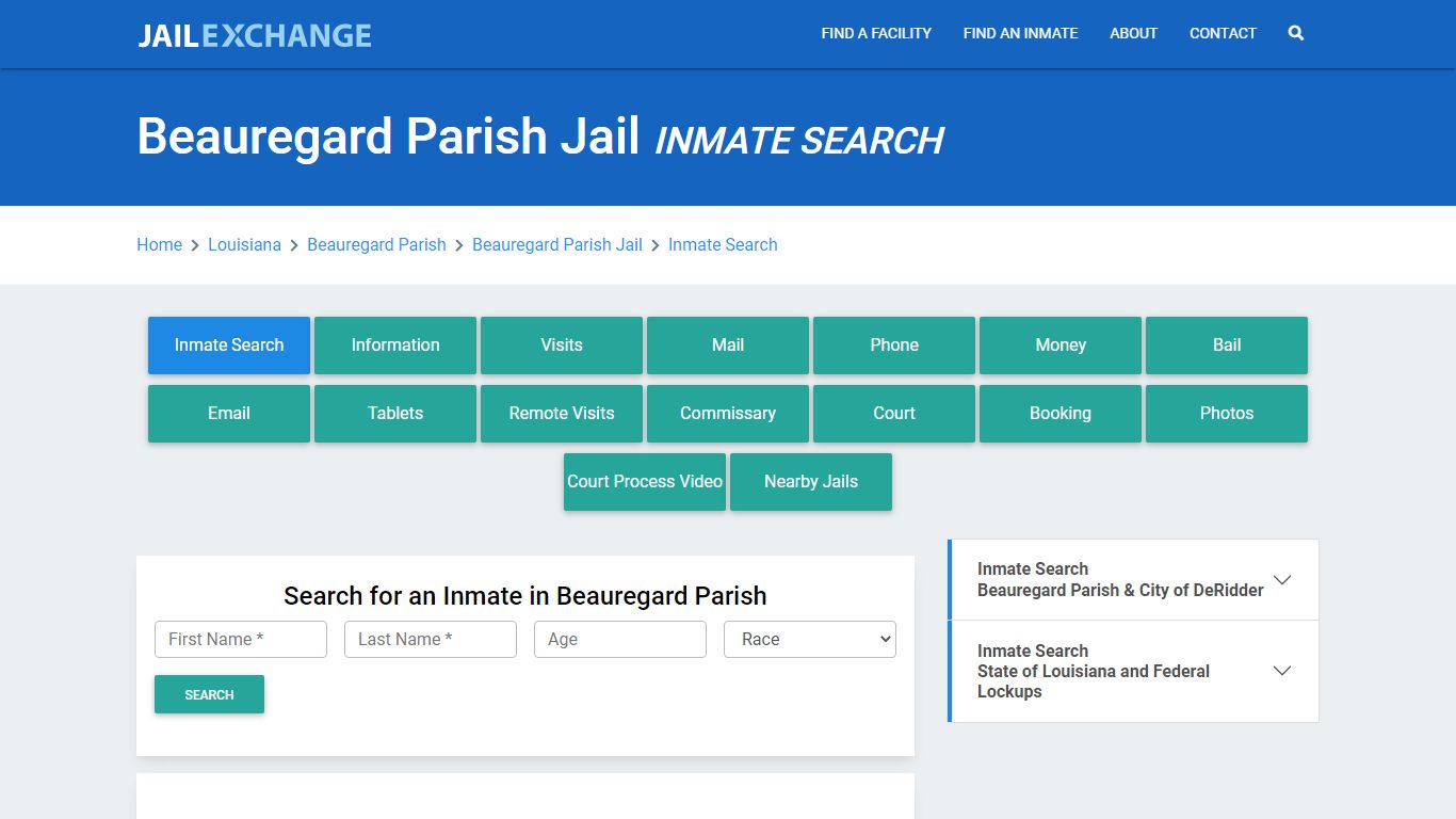 Beauregard Parish Jail, LA Inmate Search: Roster & Mugshots